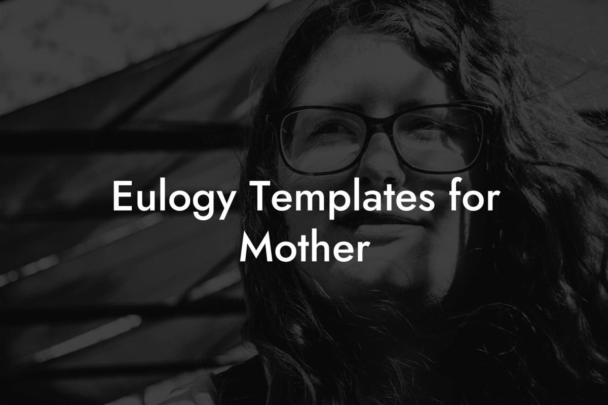 Eulogy Templates for Mother