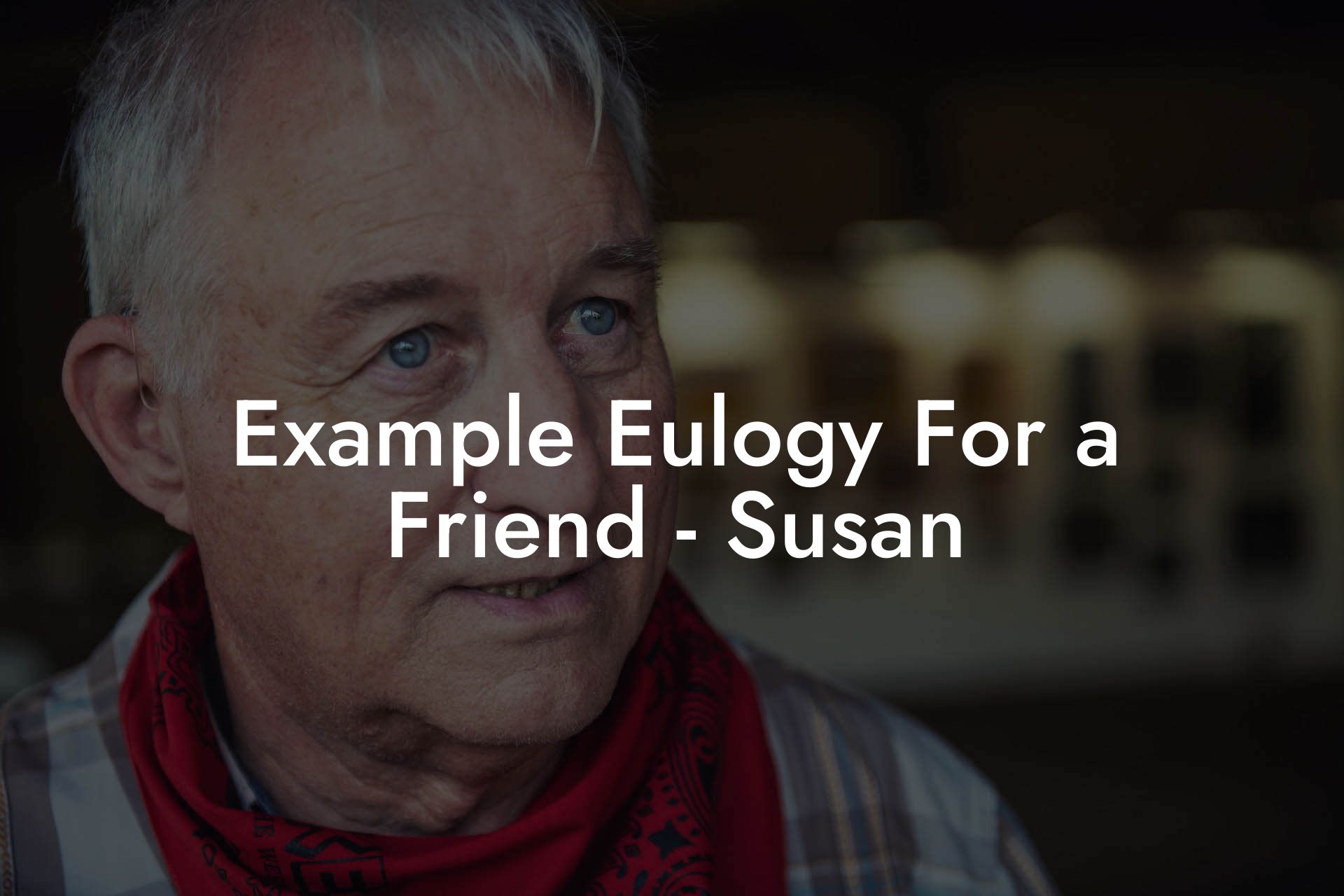 Example Eulogy For a Friend - Susan