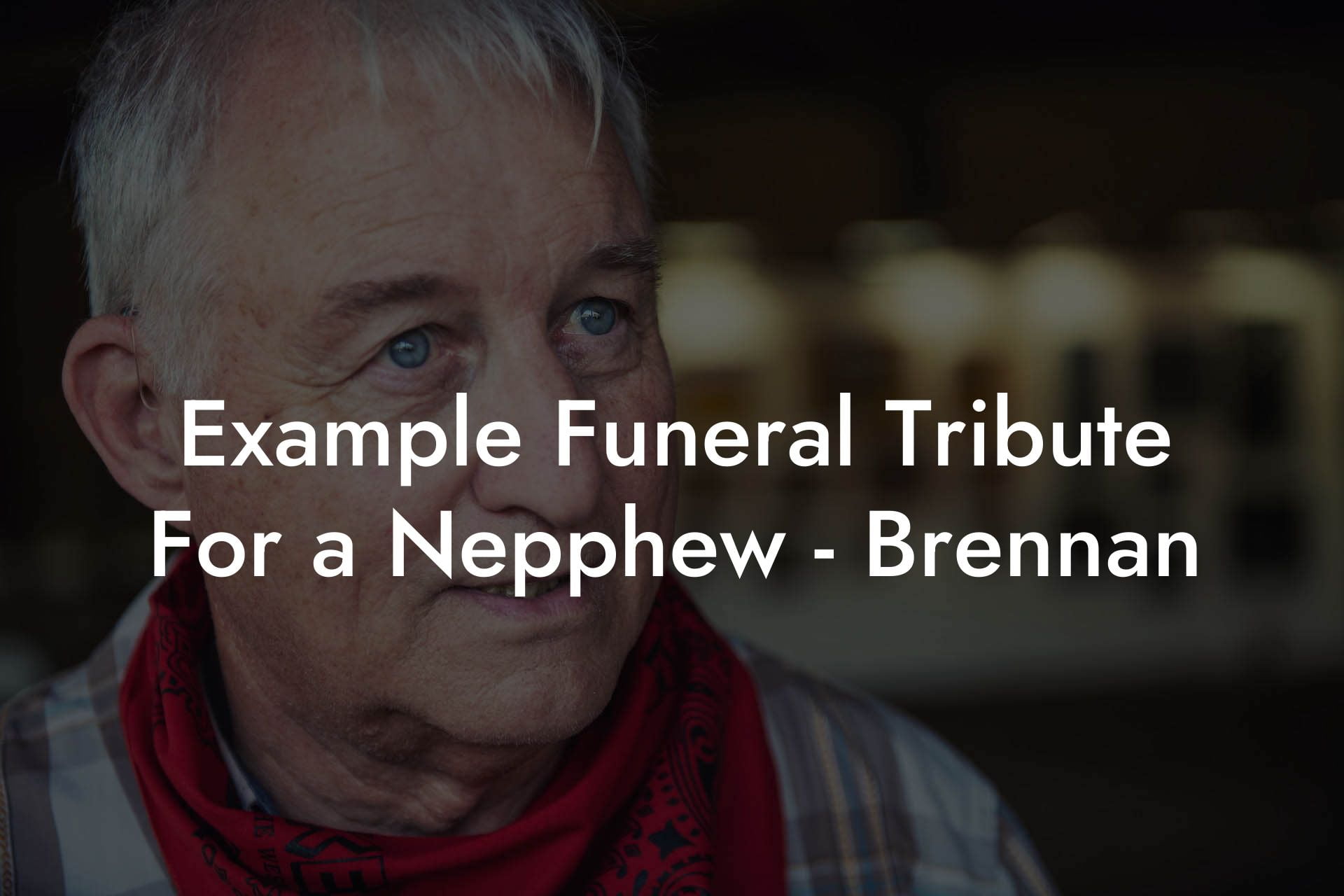 Example Funeral Tribute For a Nepphew   Brennan