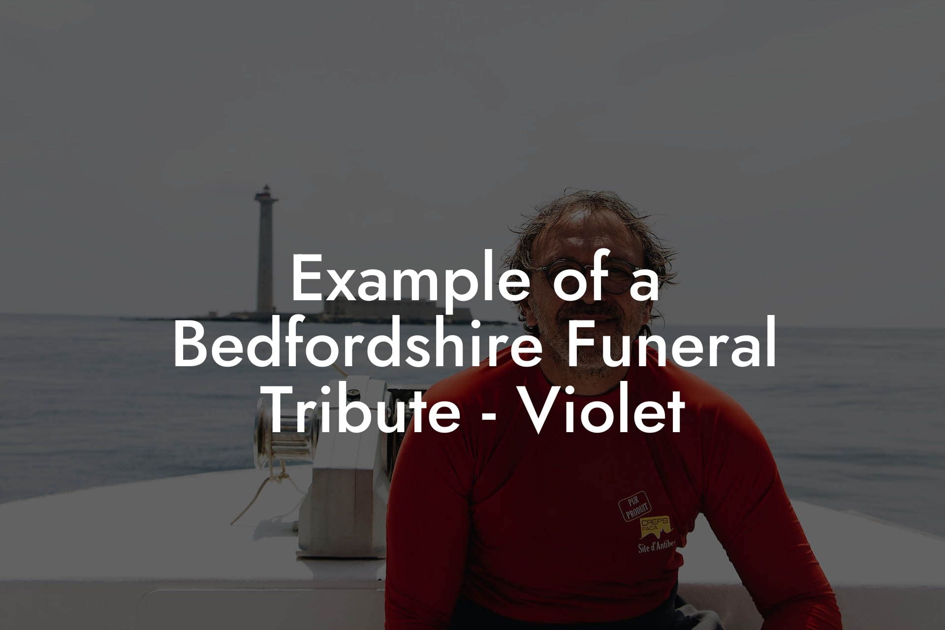 Example of a Bedfordshire Funeral Tribute   Violet