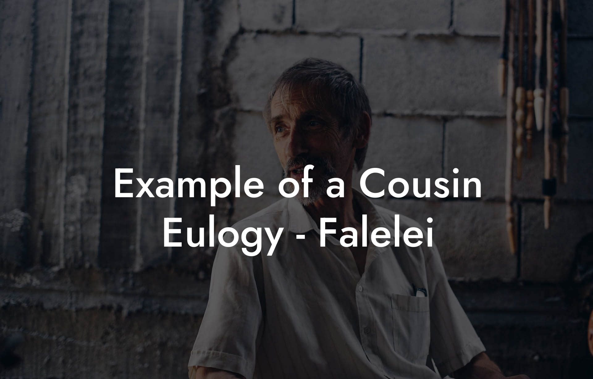 Example of a Cousin Eulogy   Falelei
