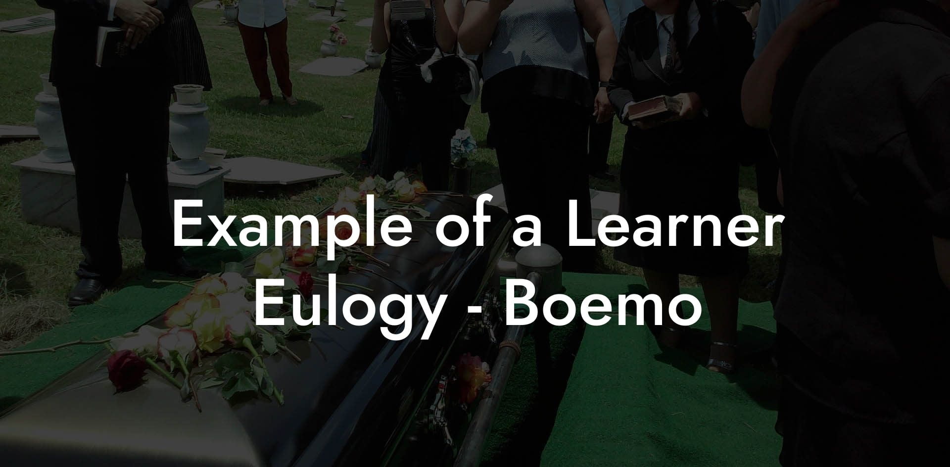 Example of a Learner Eulogy   Boemo