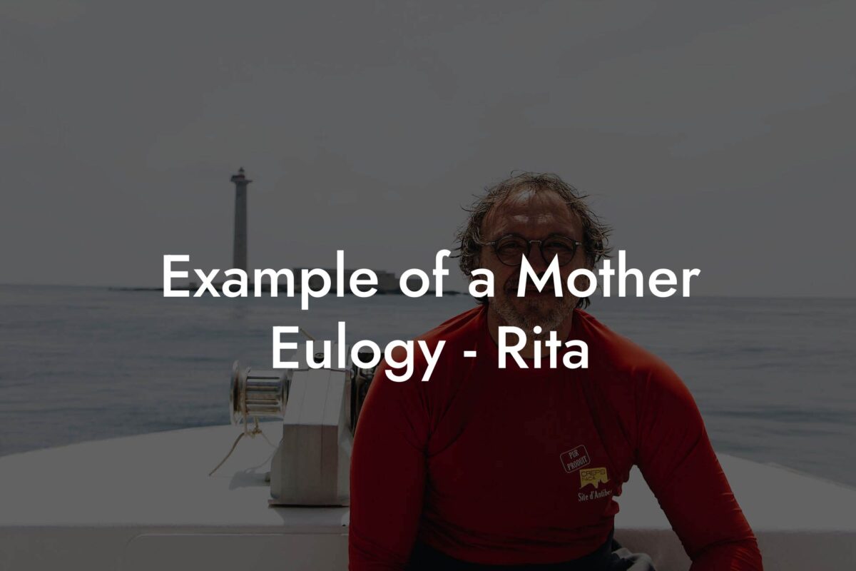 Example of a Mother Eulogy - Rita