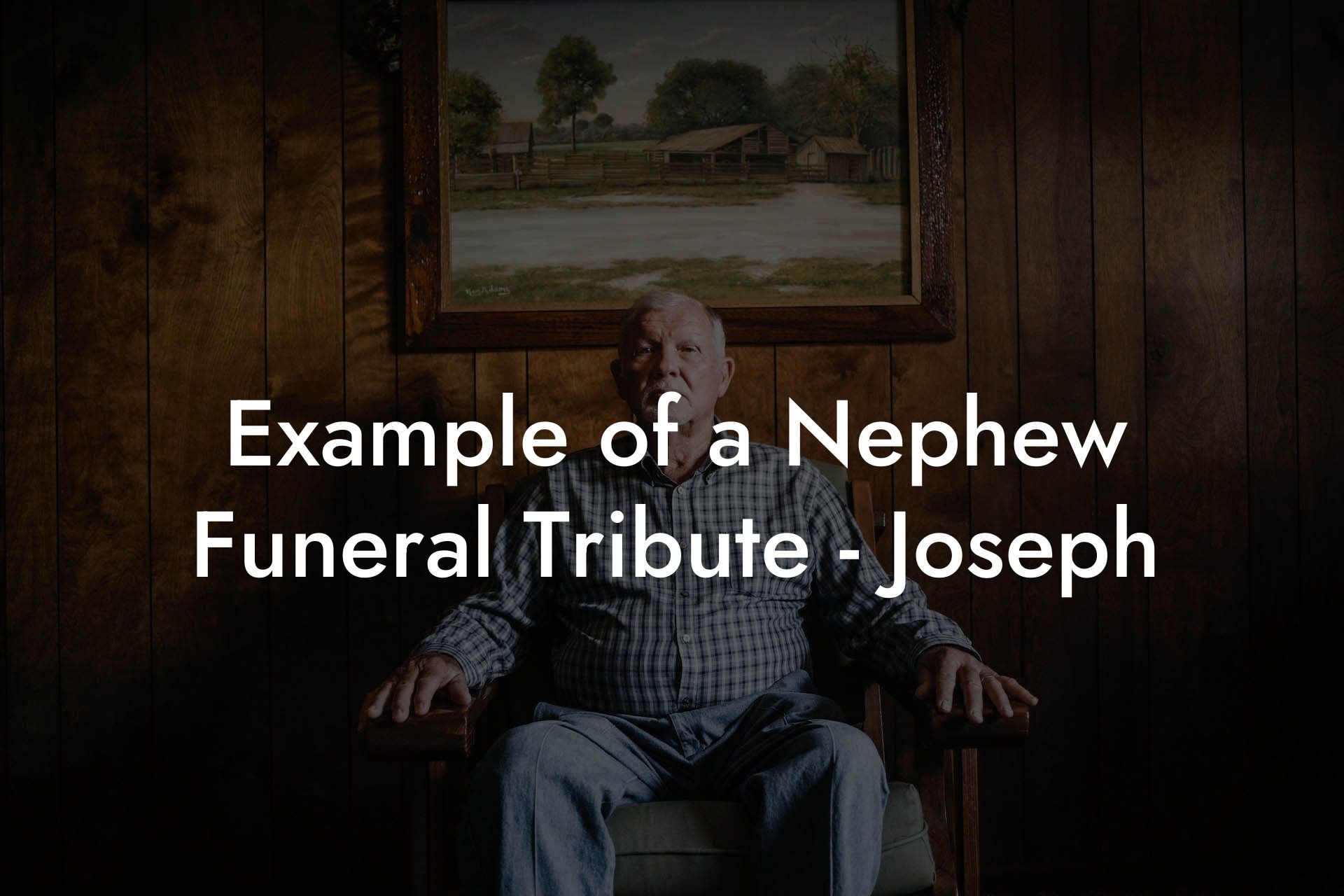 Example of a Nephew Funeral Tribute - Joseph