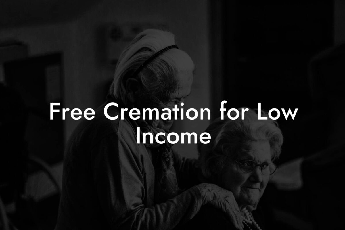 Free Cremation for Low Income