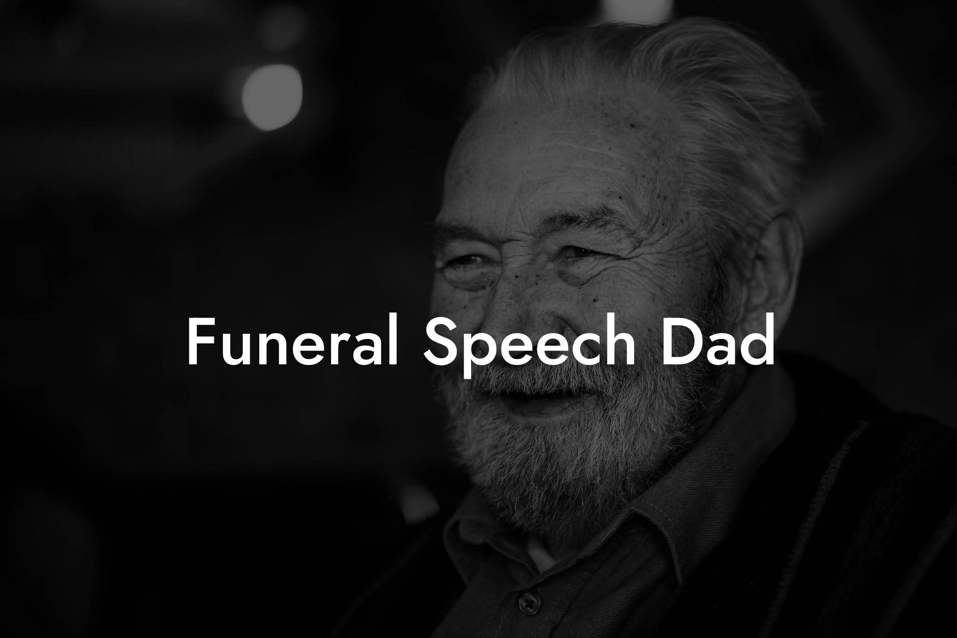 Funeral Speech Dad