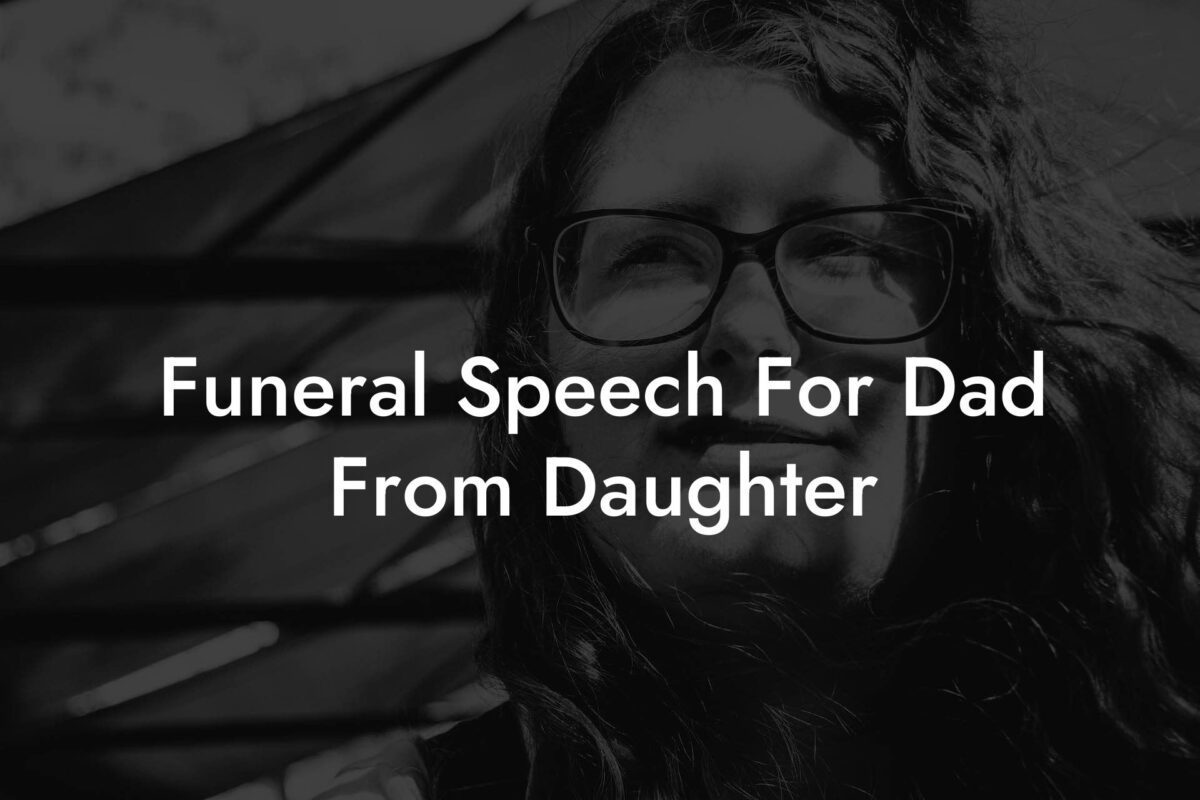 writing a funeral speech for father