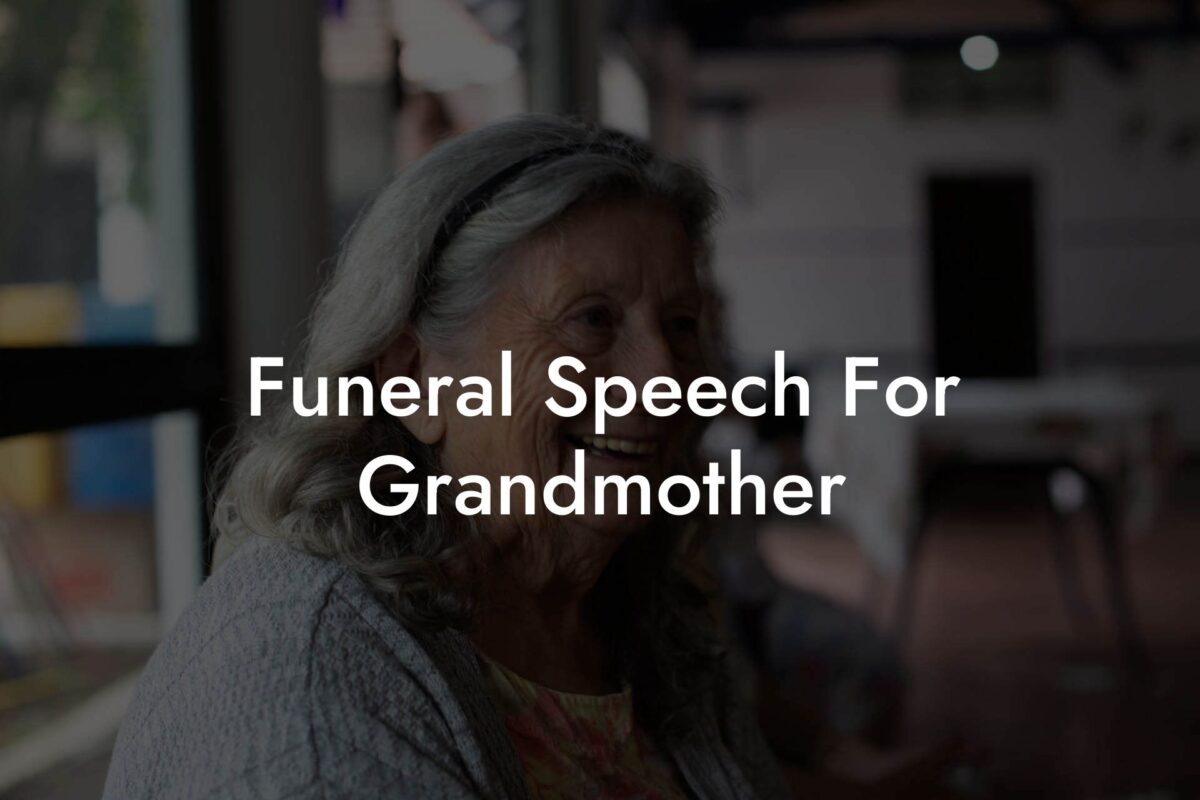 Funeral Speech For Grandmother