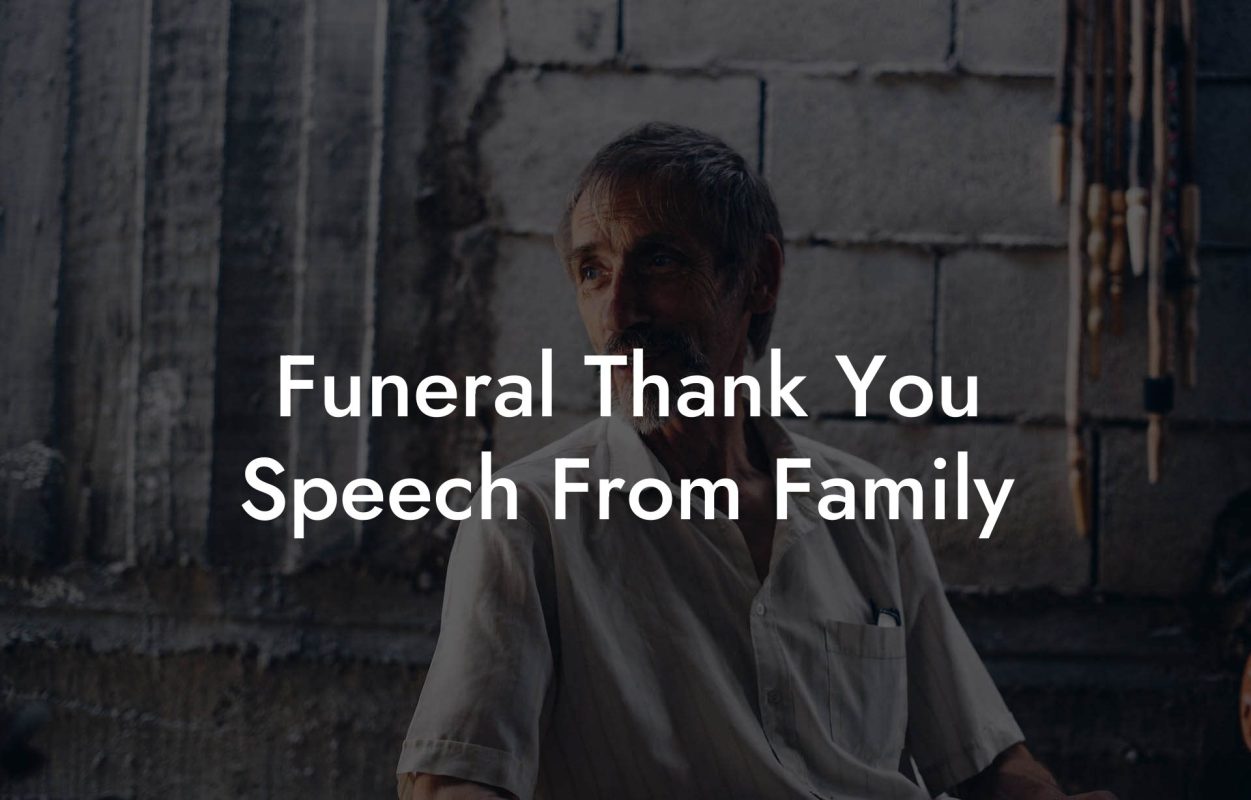 Funeral Thank You Speech From Family