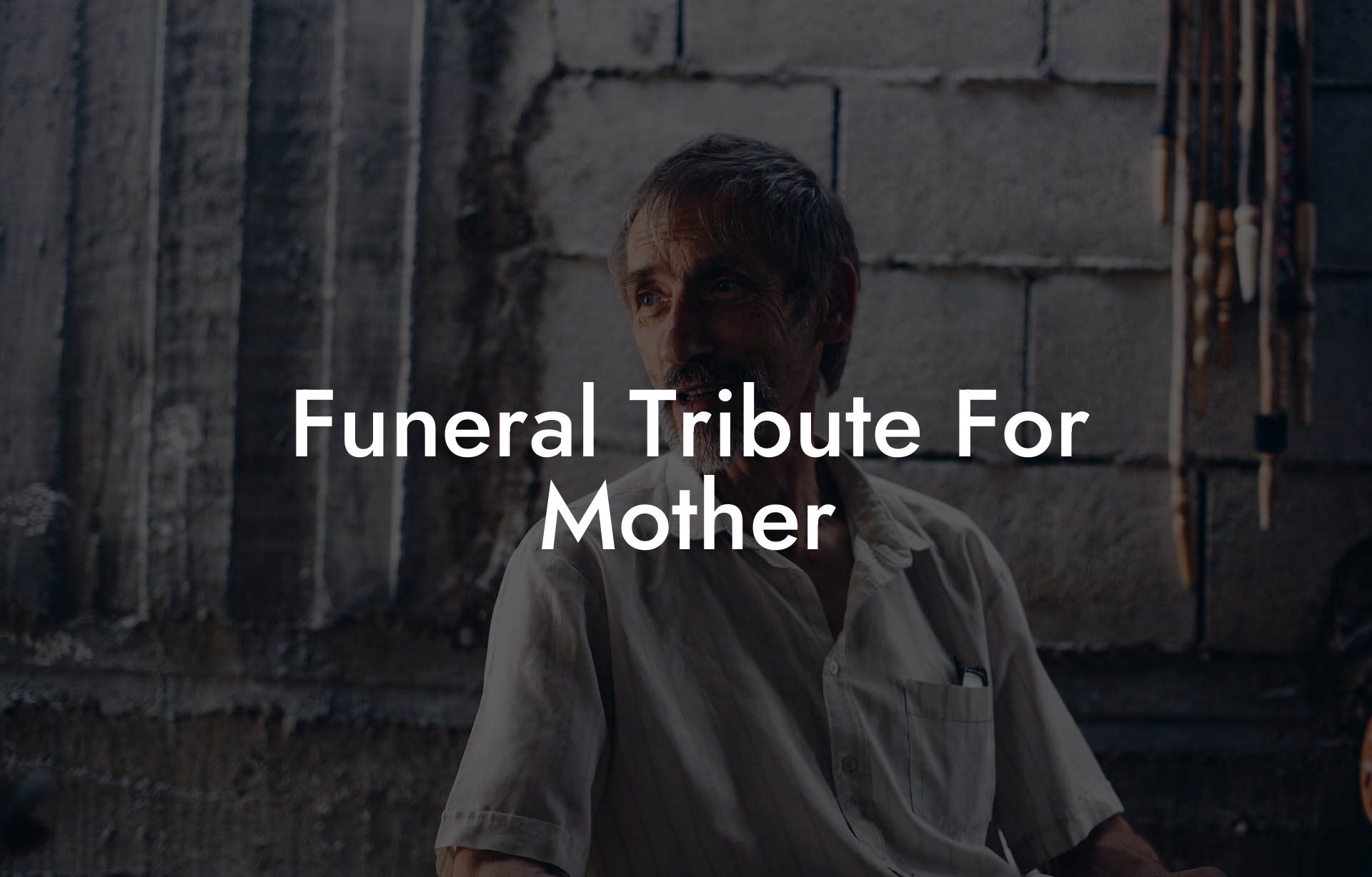 Funeral Tribute For Mother