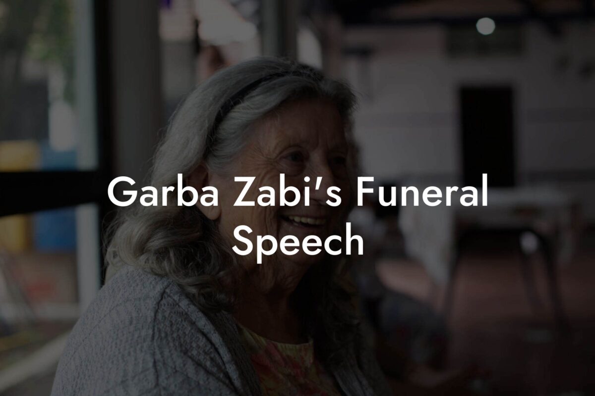 Garba Zabi's Funeral Speech