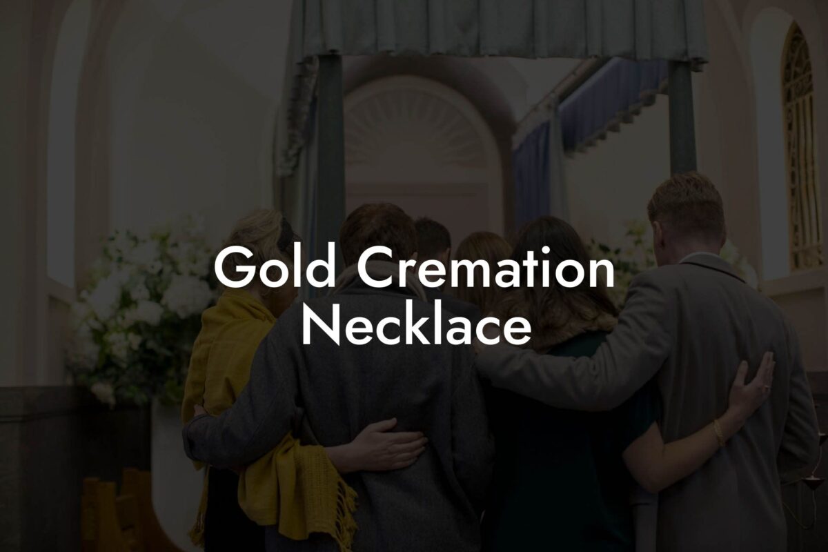 Gold Cremation Necklace