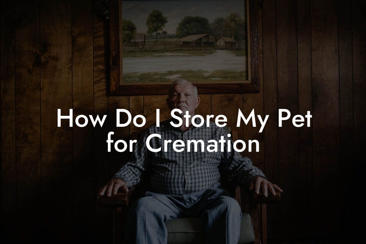 How Do I Store My Pet for Cremation