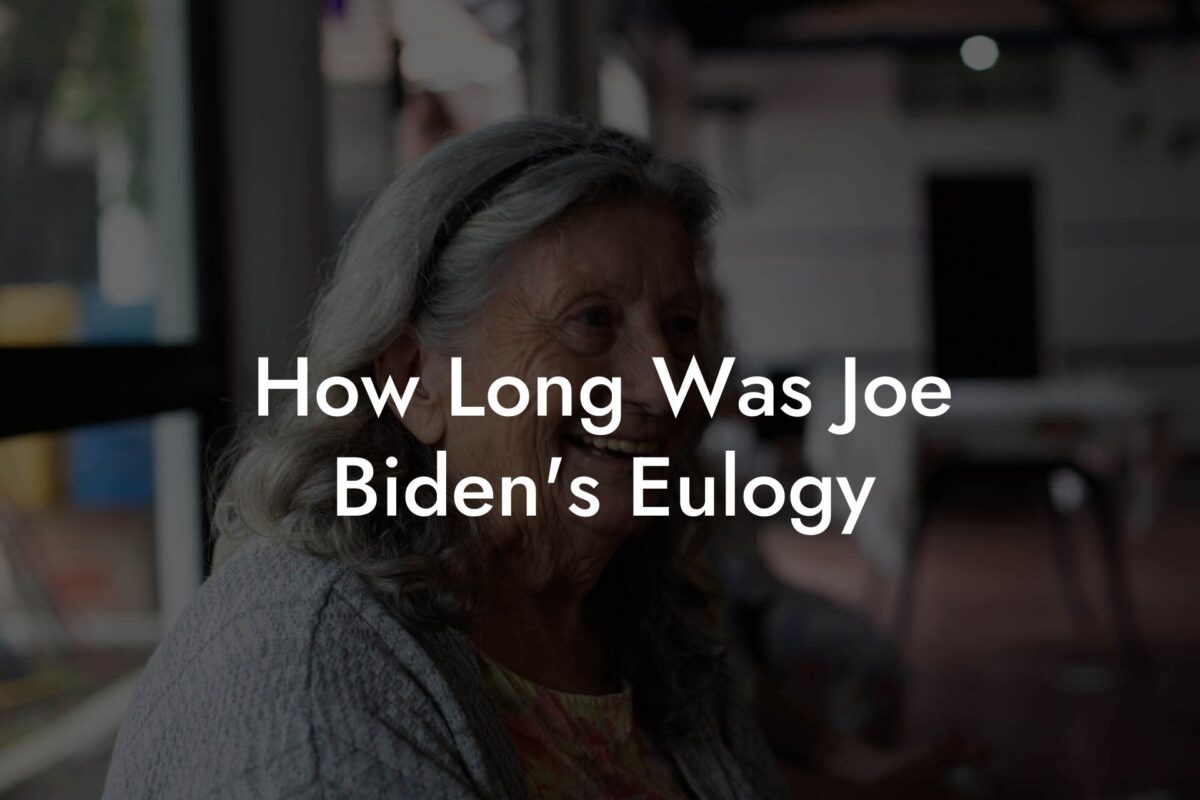 How Long Was Joe Biden's Eulogy