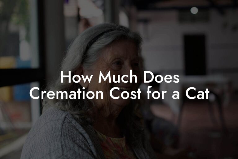How Much Does Cremation Cost for a Cat Eulogy Assistant