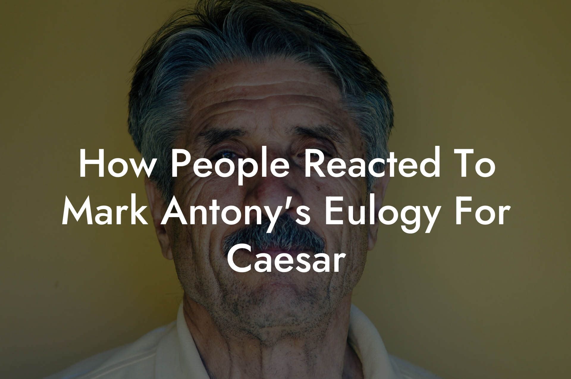 How People Reacted To Mark Antony's Eulogy For Caesar