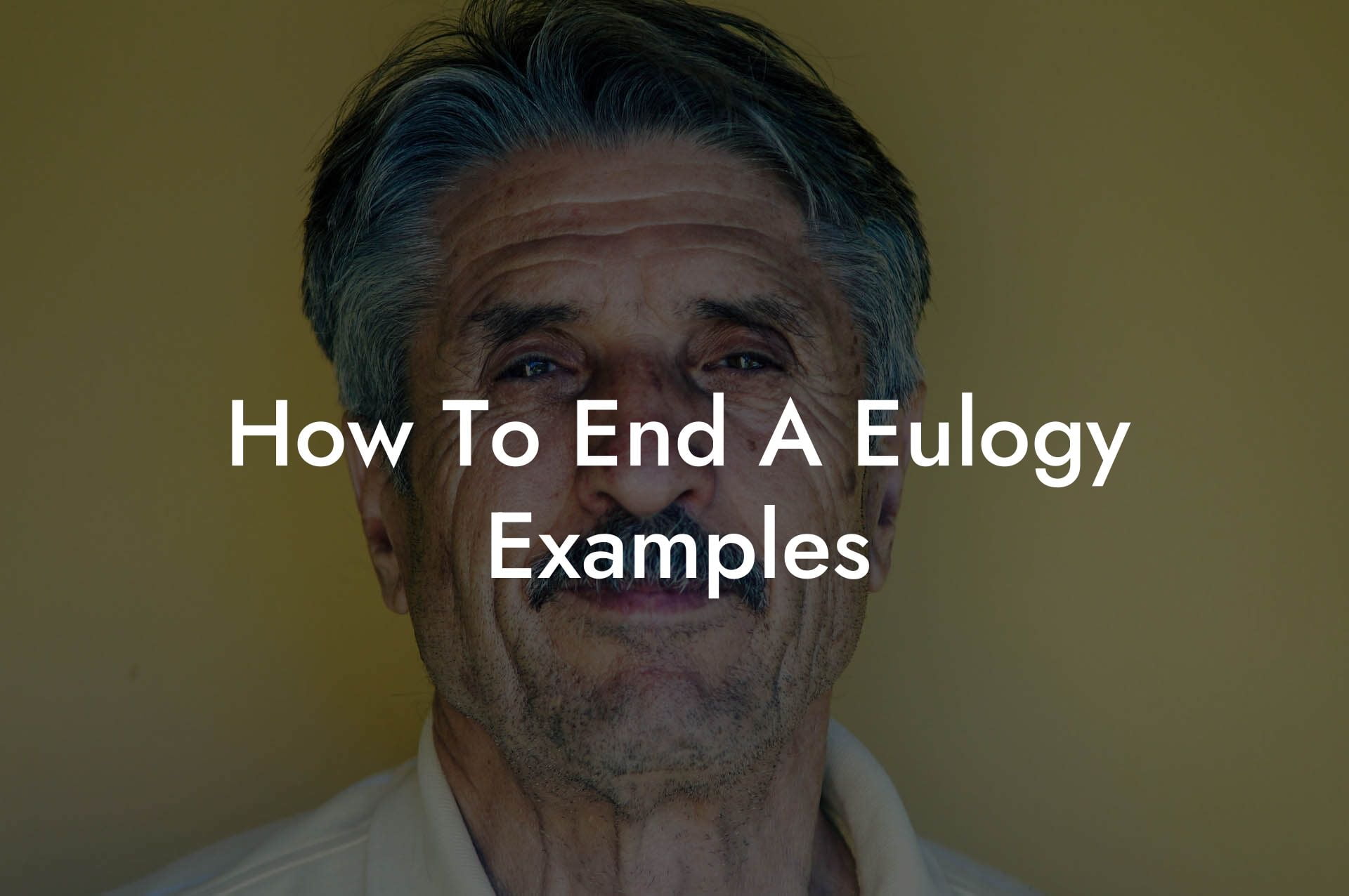 How To End A Eulogy Examples