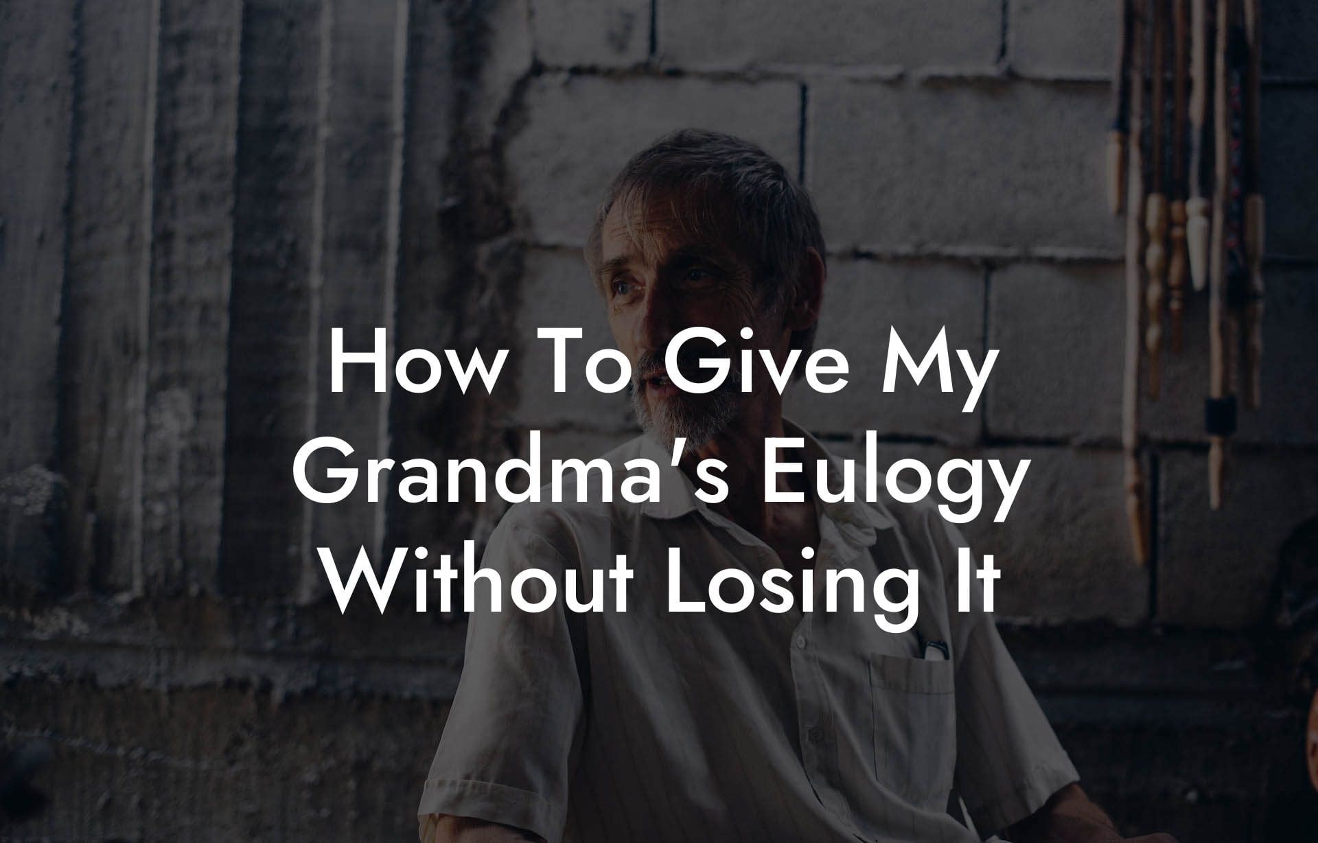How To Give My Grandma's Eulogy Without Losing It