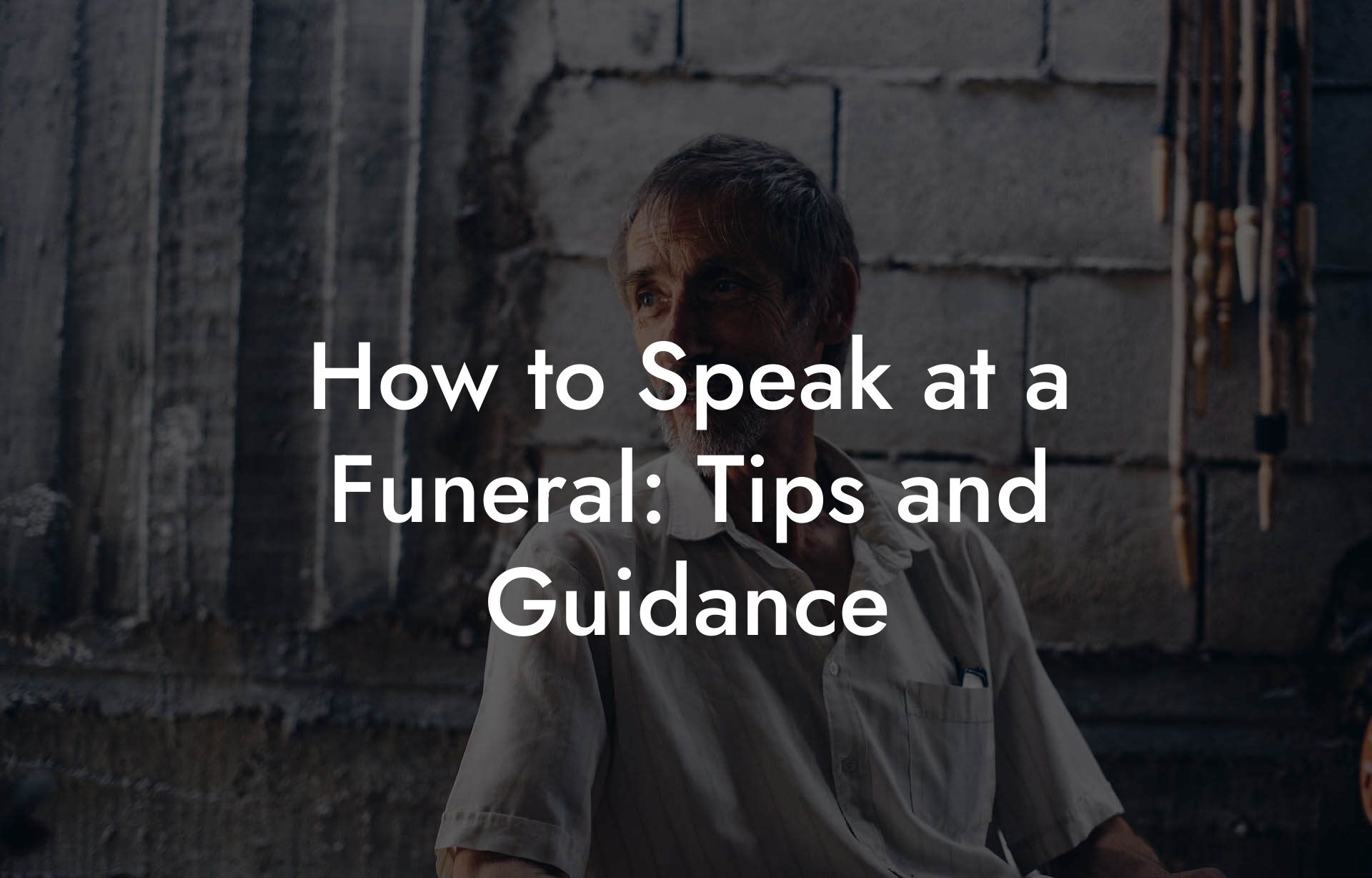 How to Speak at a Funeral: Tips and Guidance