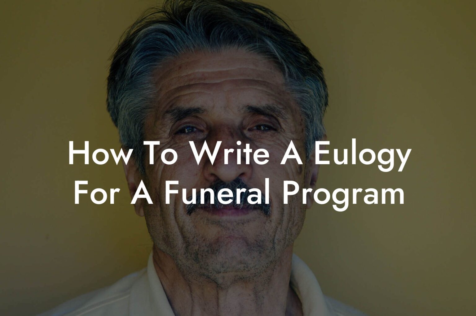 How To Write A Eulogy For A Funeral Program - Eulogy Assistant