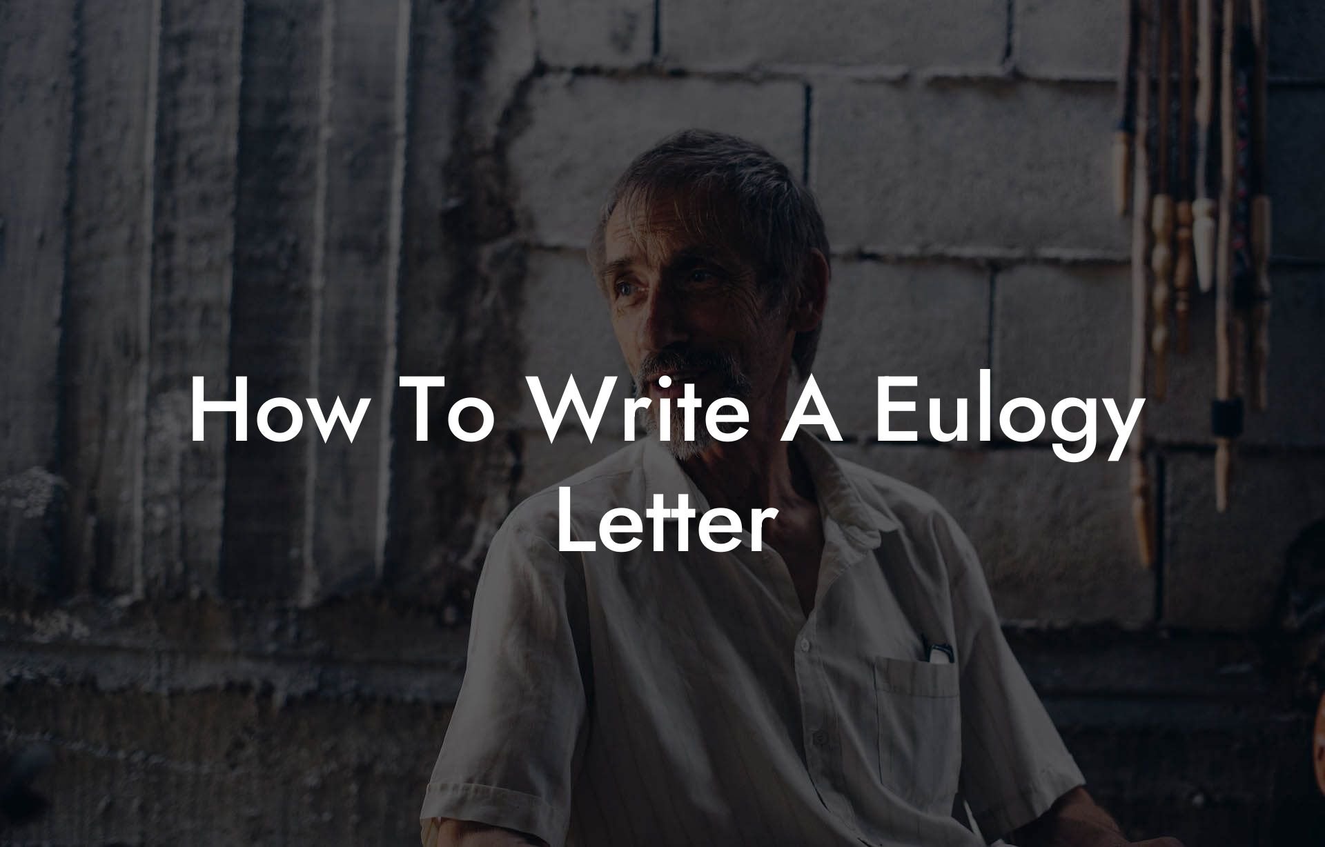 How To Write A Eulogy Letter