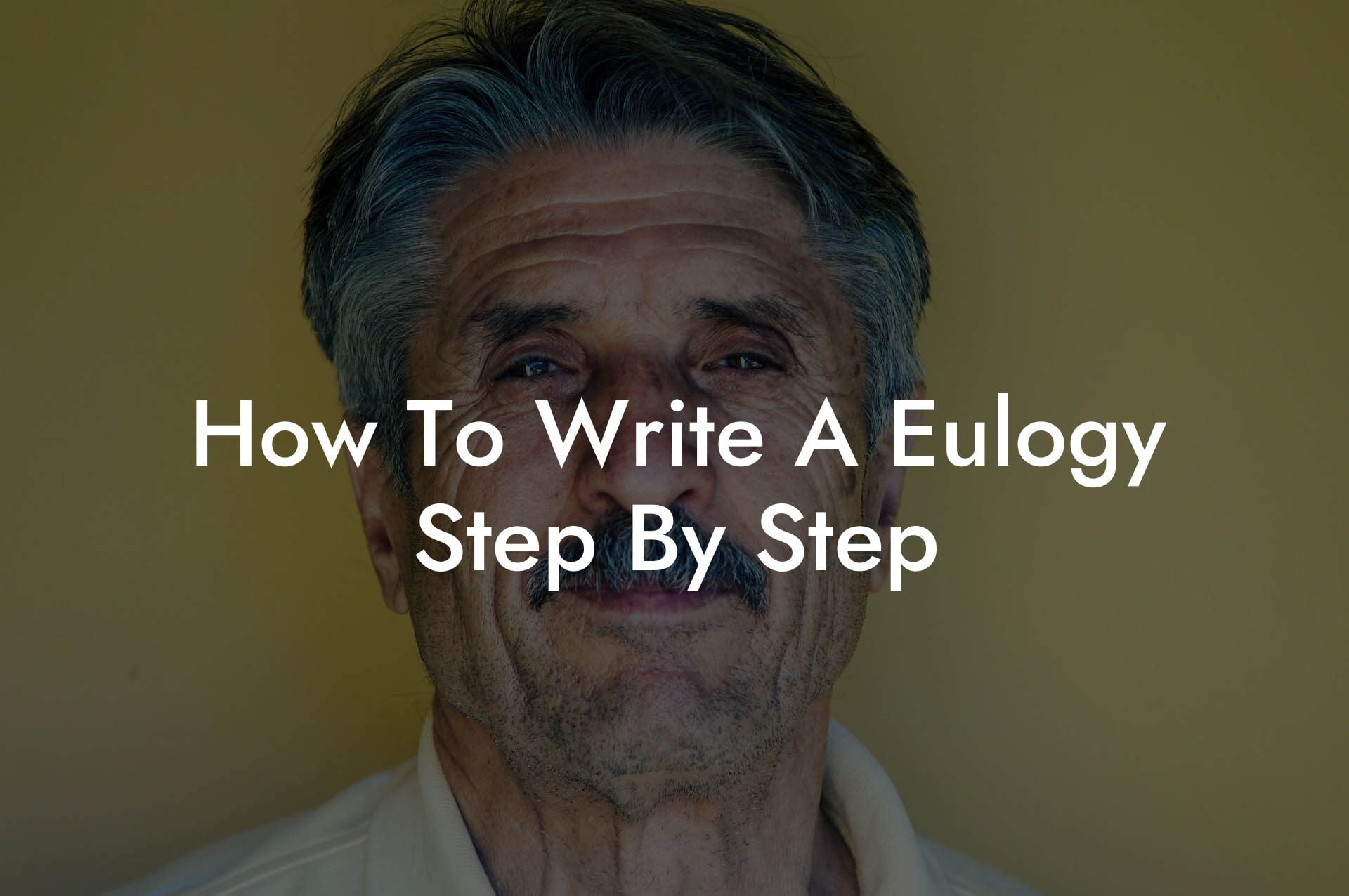 How To Write A Eulogy Step By Step