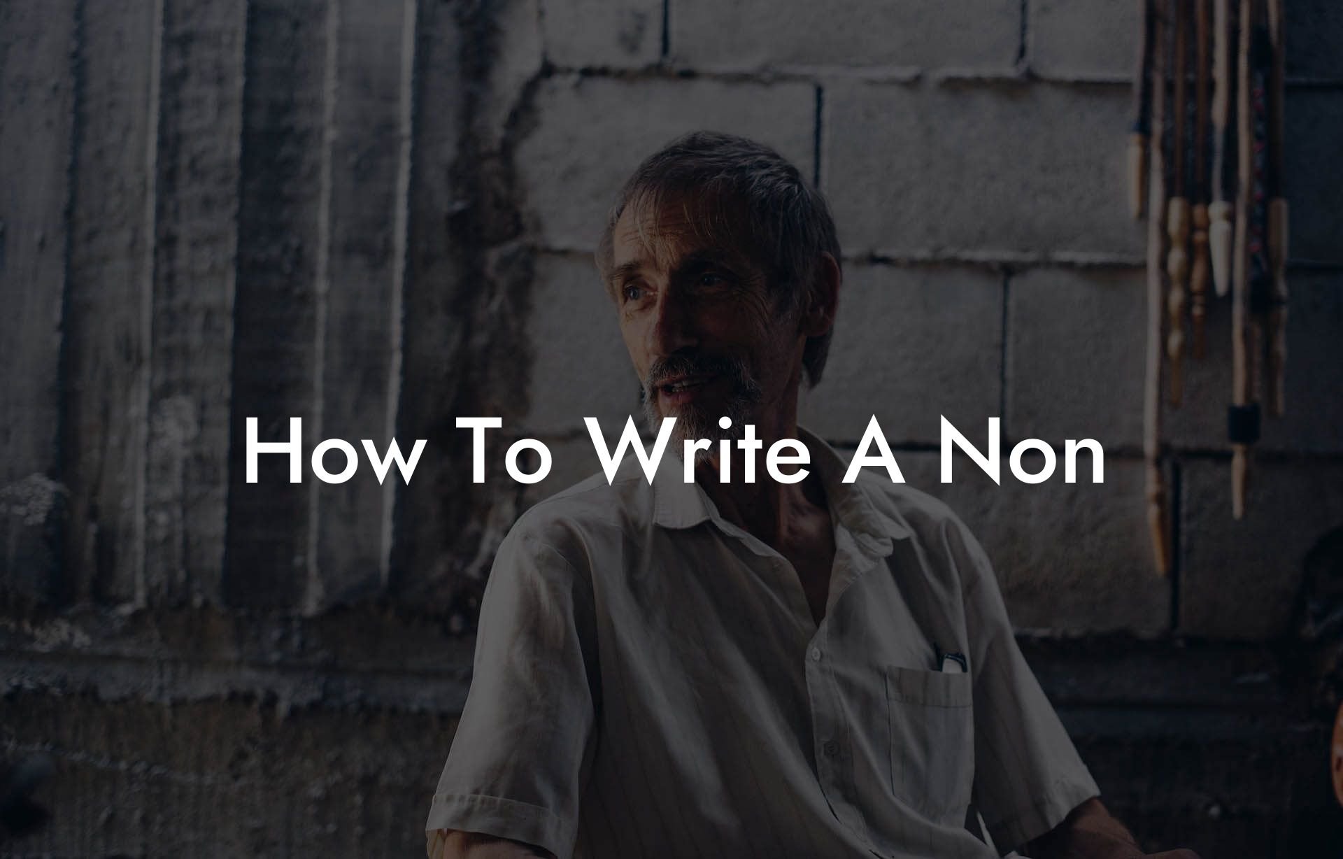 How To Write A Non