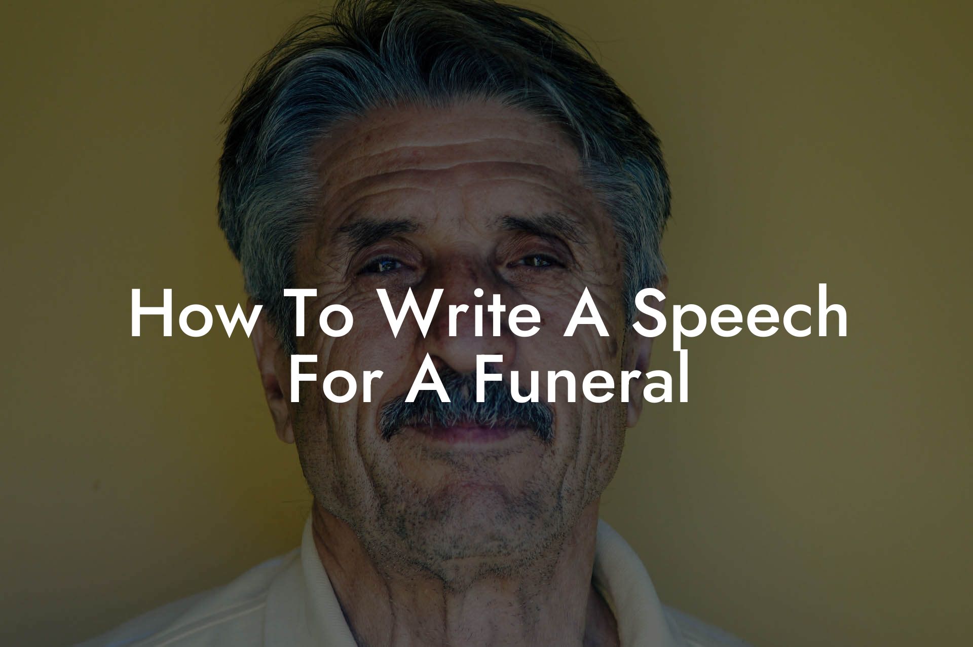 How To Write A Speech For A Funeral