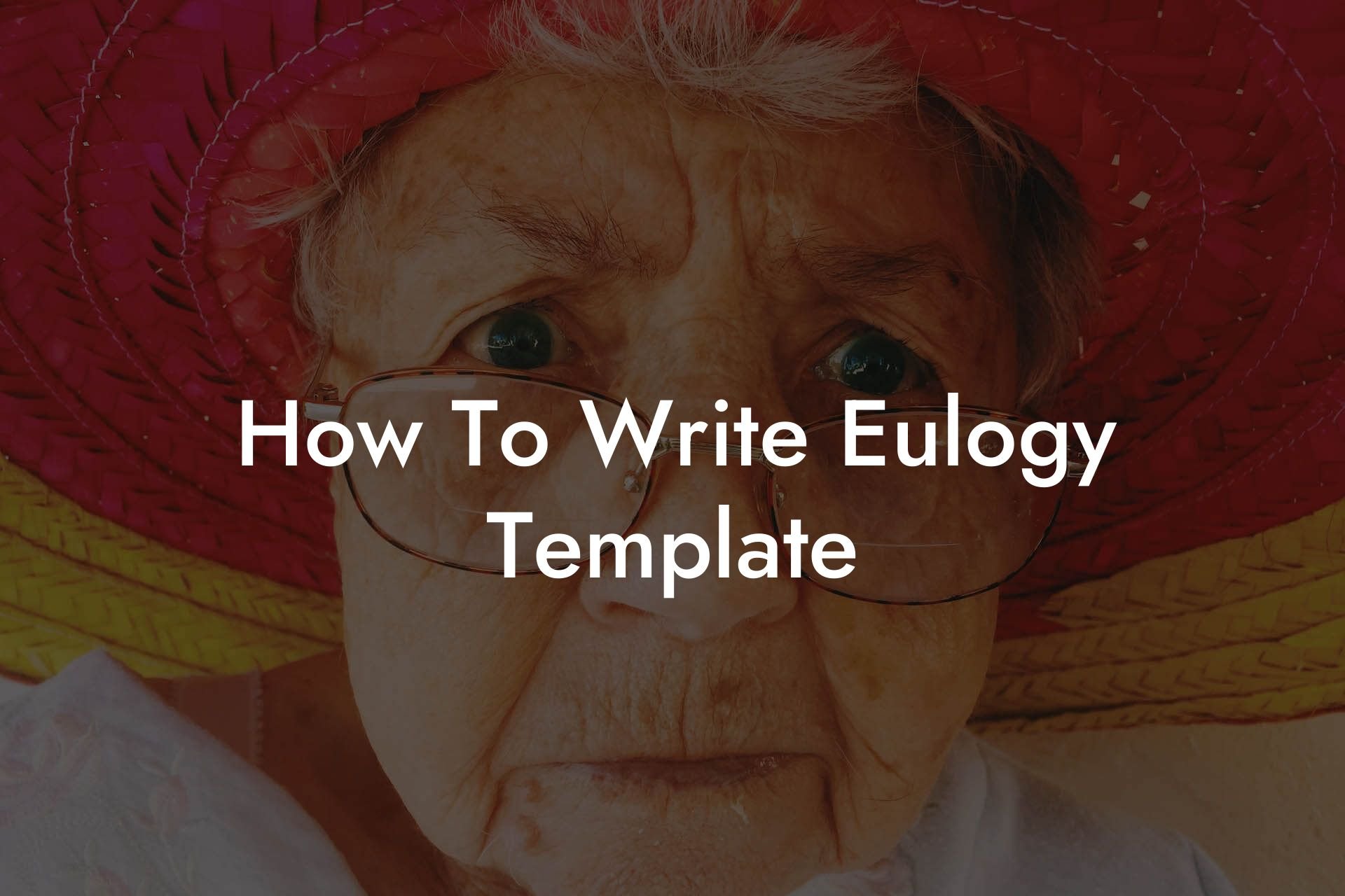 How To Write Eulogy Template