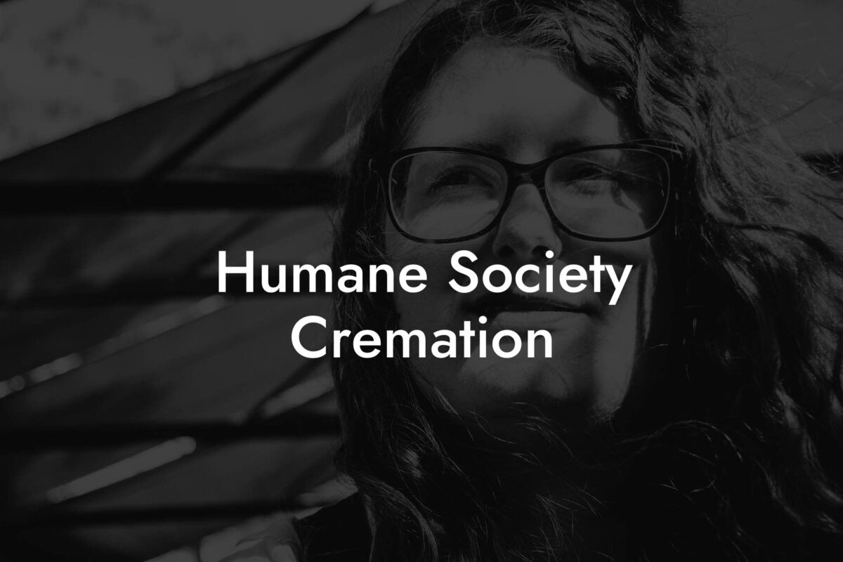 Humane sales society cremation