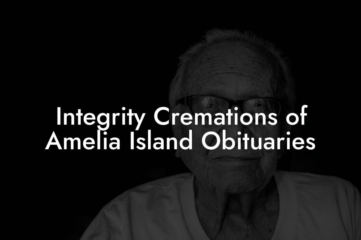 Integrity Cremations of Amelia Island Obituaries