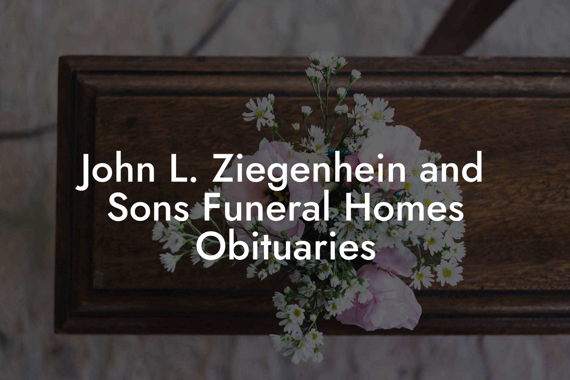 John L. Ziegenhein and Sons Funeral Homes Obituaries