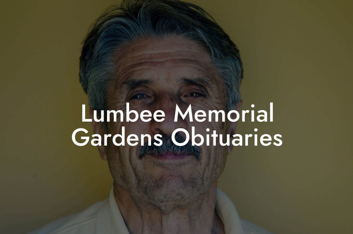Lumbee Memorial Gardens Obituaries