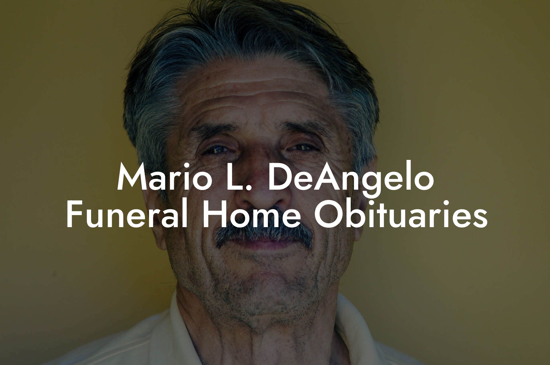 Mario L. DeAngelo Funeral Home Obituaries