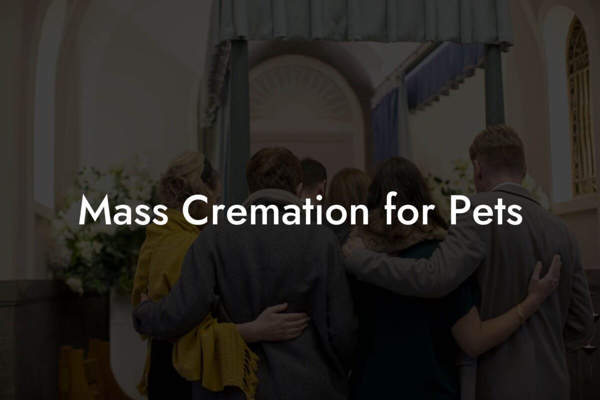 Mass Cremation for Pets