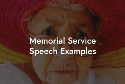 writing a speech for a memorial service