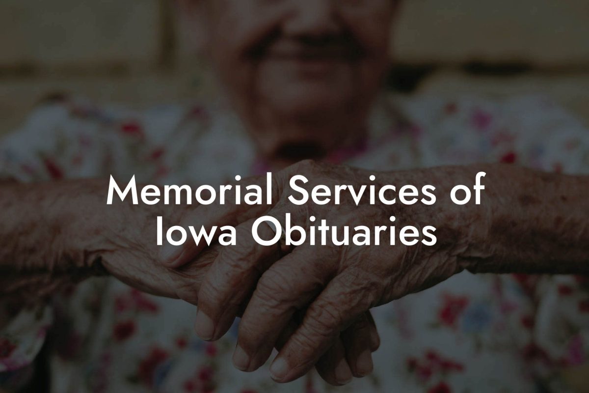 Memorial Services of Iowa Obituaries
