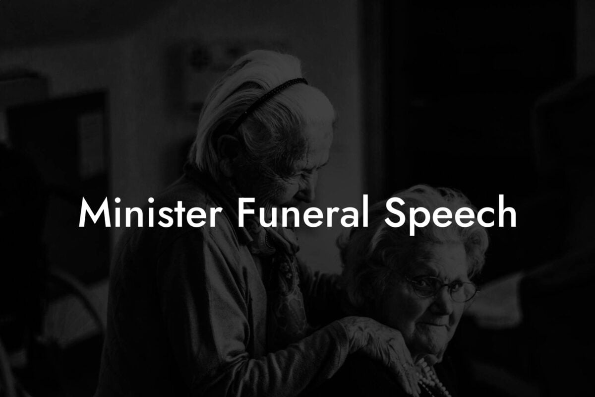 Minister Funeral Speech