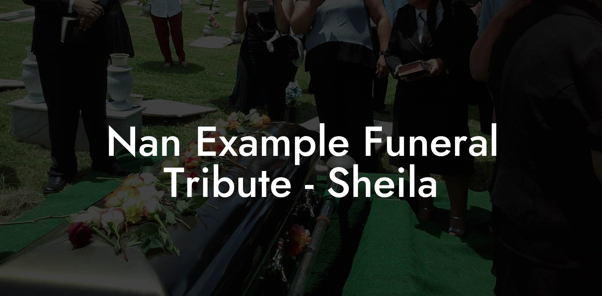 Nan Example Funeral Tribute - Sheila