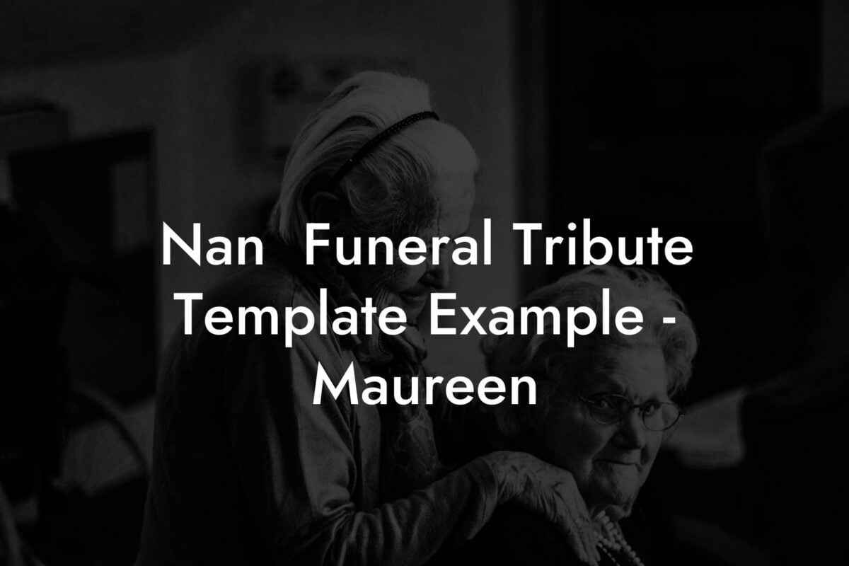 how to write a funeral speech for nan