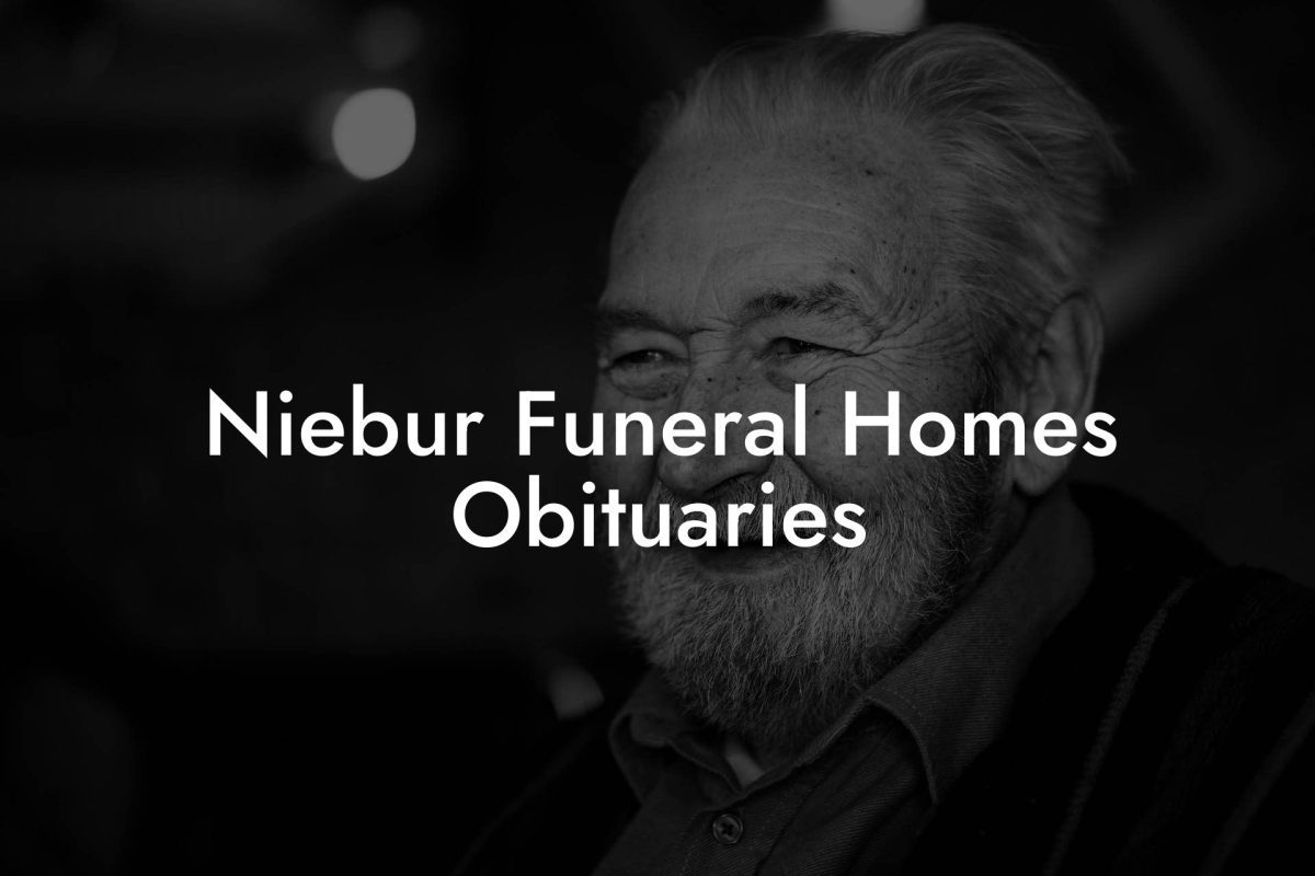 Niebur Funeral Homes Obituaries