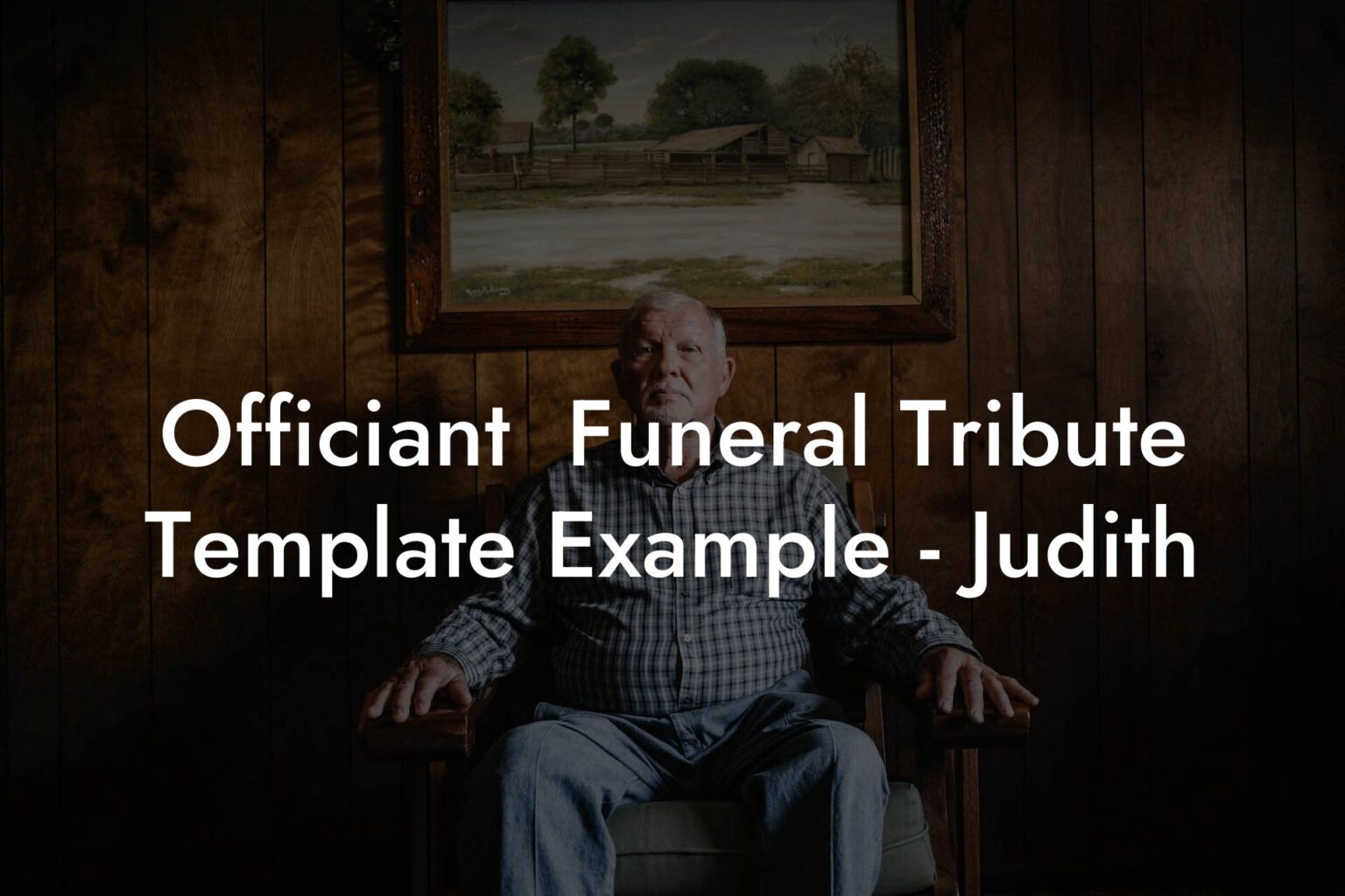 Officiant Funeral Tribute Template Example Judith Eulogy Assistant