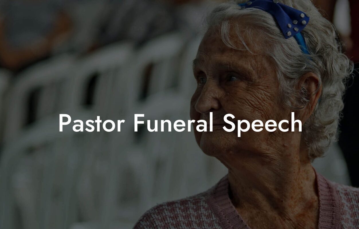 Pastor Funeral Speech