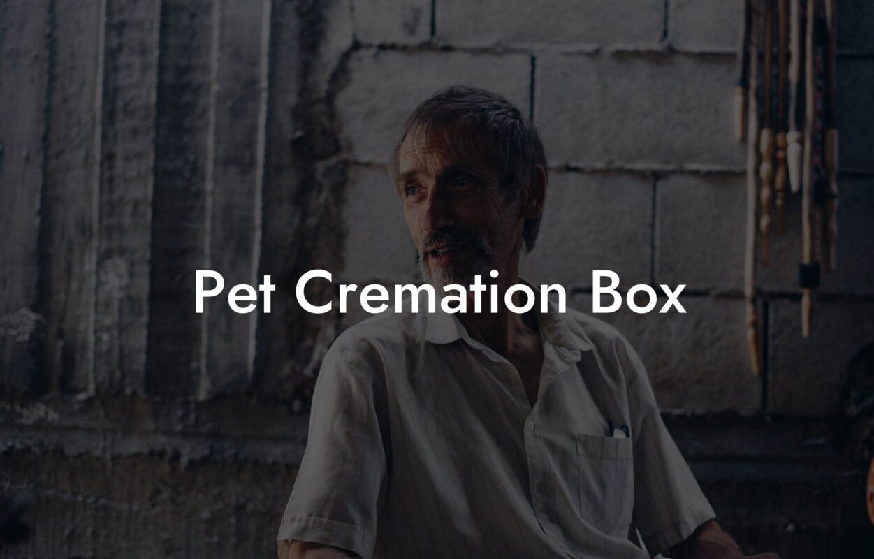 Pet Cremation Box