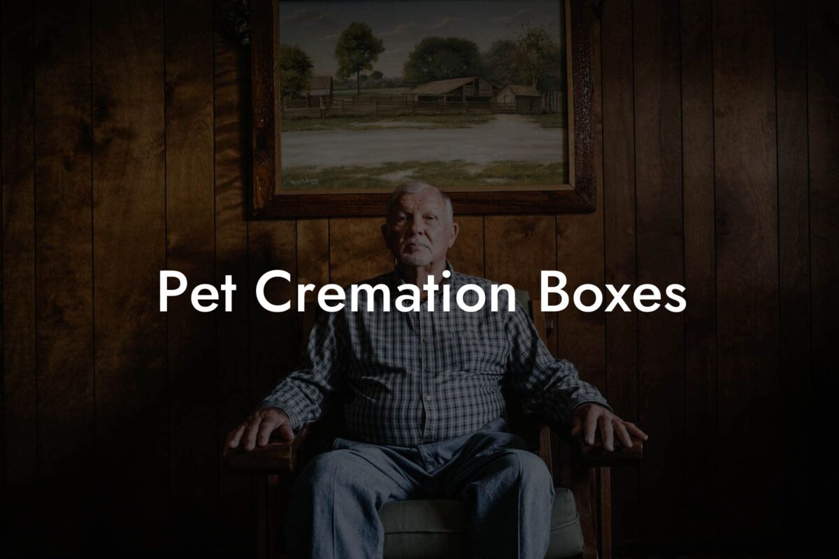 Pet Cremation Boxes