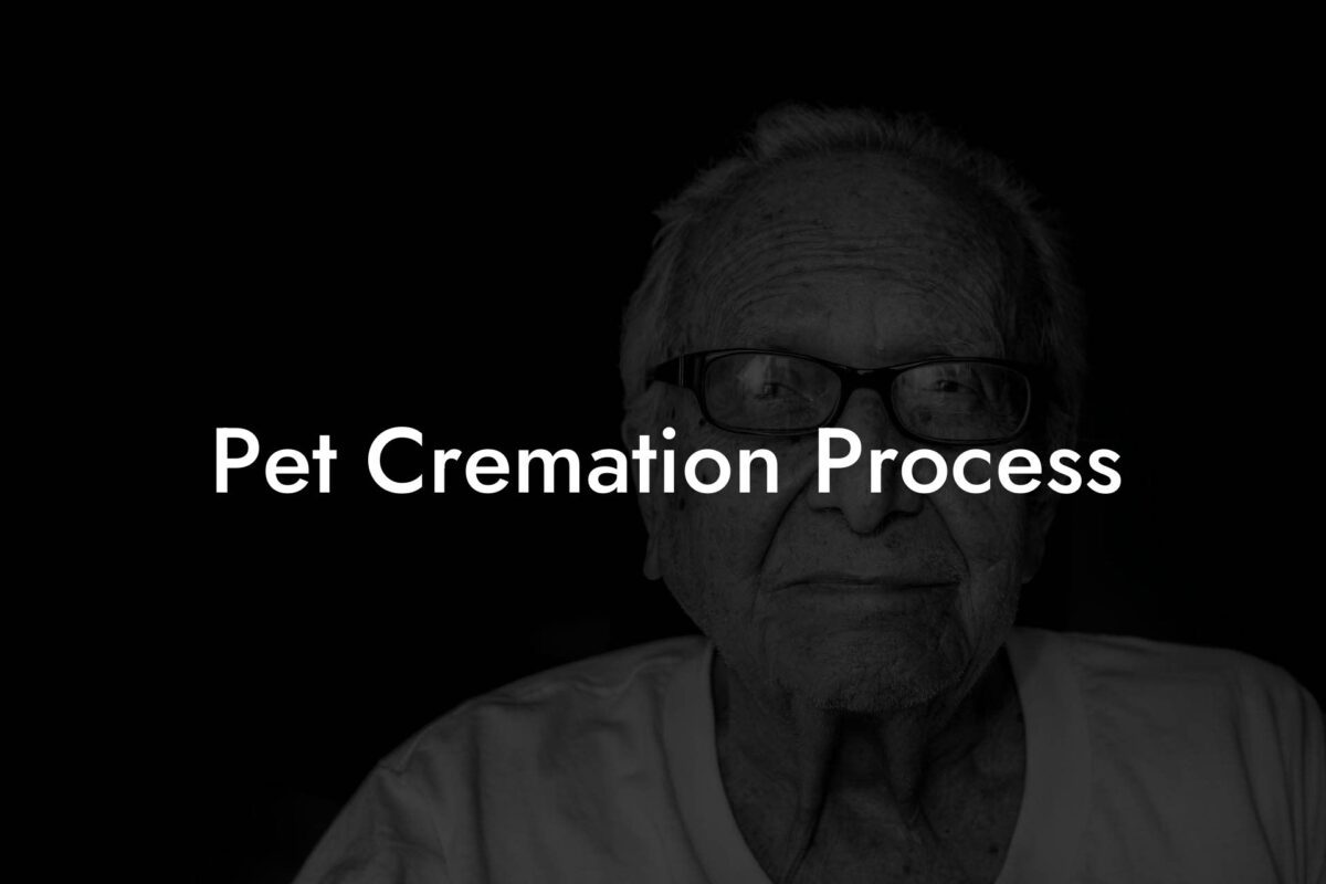 Pet Cremation Process