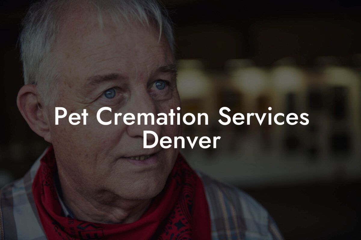 Pet Cremation Services Denver