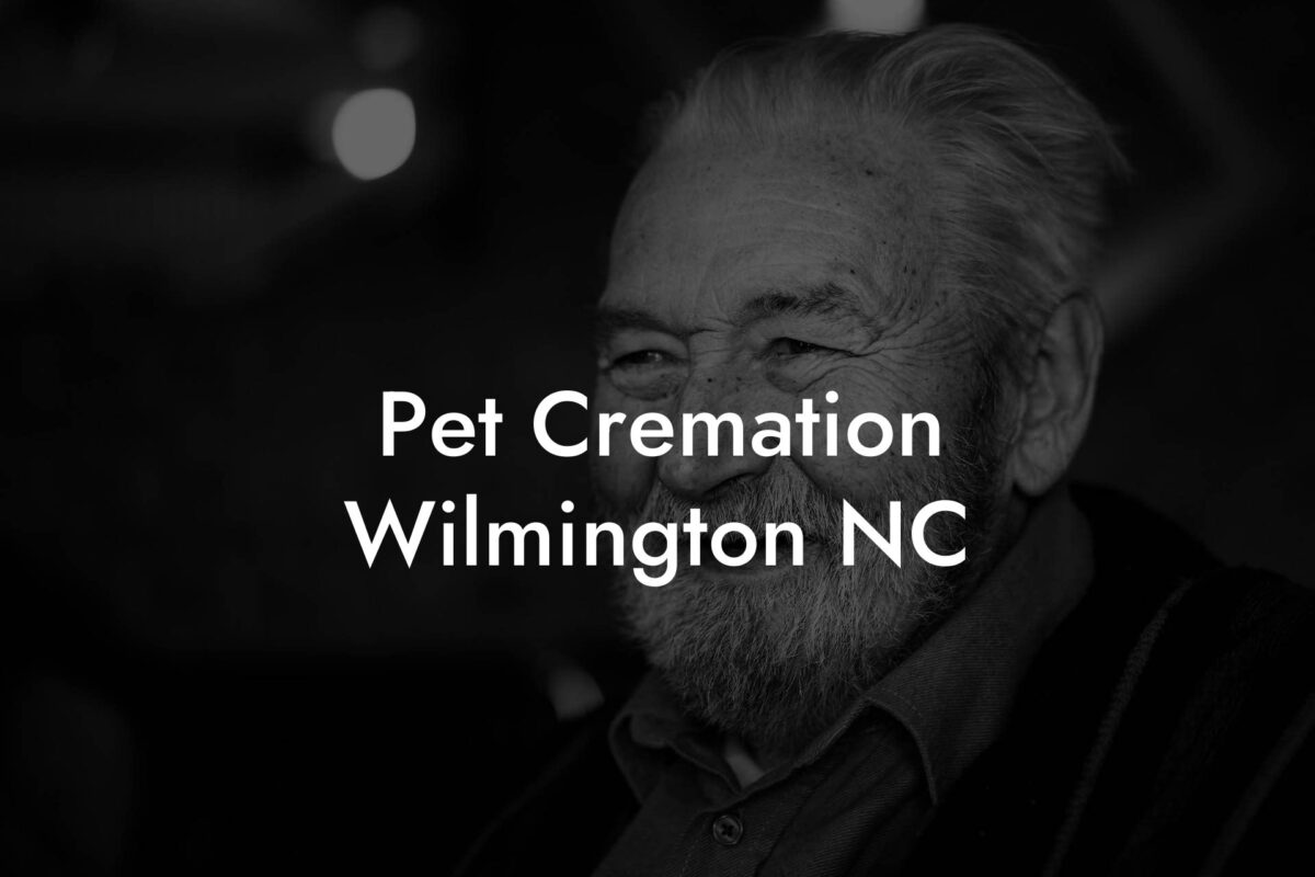 Pet Cremation Wilmington NC