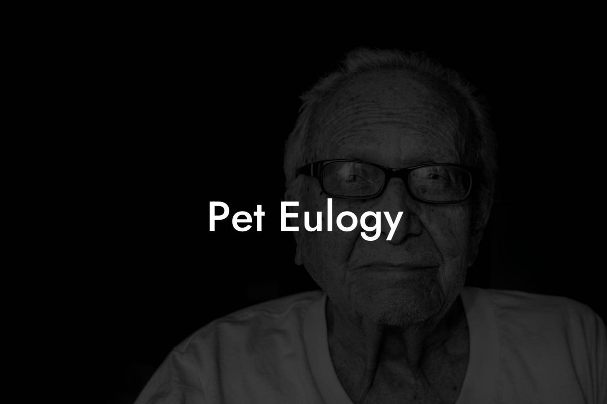 Pet Eulogy