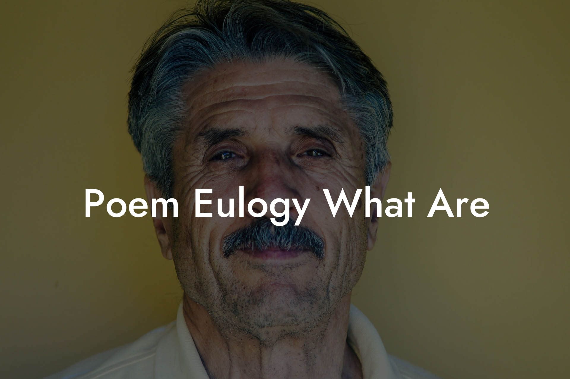 Poem Eulogy What Are